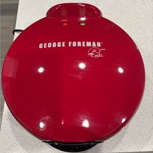 VTG George Foreman Electric Quesadilla Maker, Red, GFQ001 10 Inch